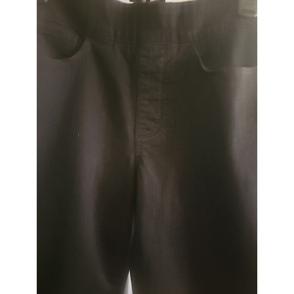 Soft Surroundings Pants Size 2/4 Black Straight Pull On Stretch Denim NEW A106 - Picture 2 of 7
